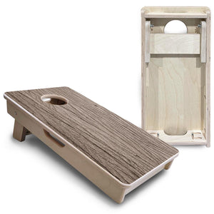 Weathered Oak - Mini or Vacation Size Cornhole Boards Cornhole Solutions