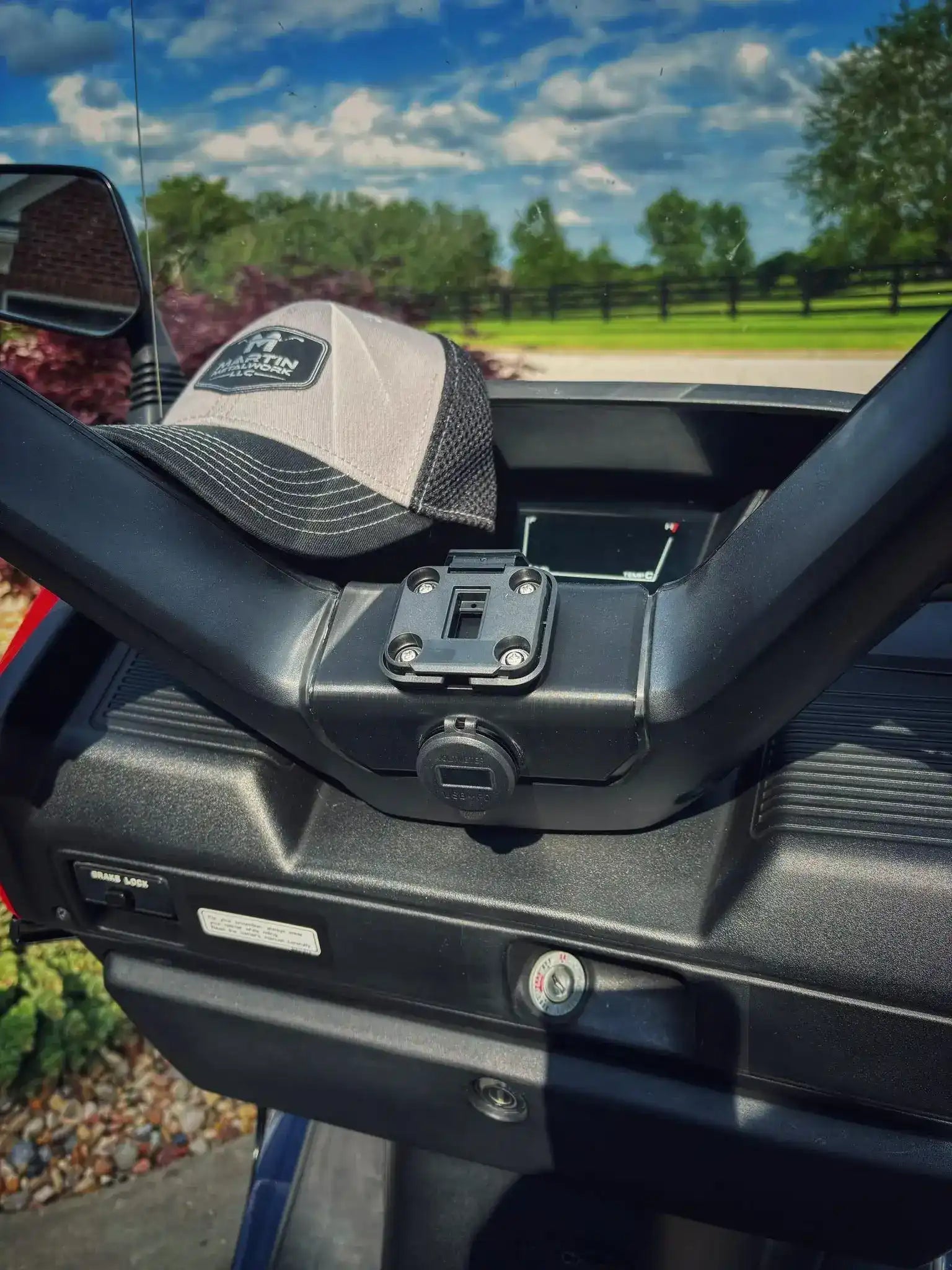 Honda Helix Steering Wheel Phone & GPS Mount – 3D Printed PETG, Power Port Ready, Custom Scooter Accessory by Martin