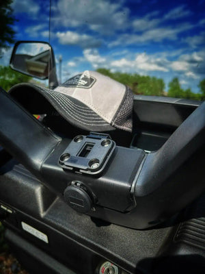 Honda Helix Steering Wheel Phone & GPS Mount – 3D Printed PETG, Power Port Ready, Custom Scooter Accessory detail view by