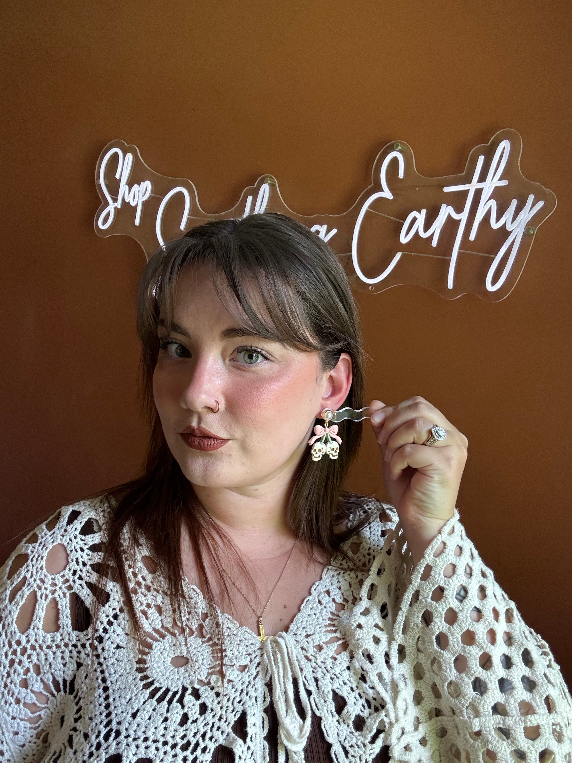 Deadly Darling handmade polymer clay earrings by Shop Something Earthy — view 2 of 2