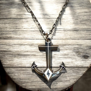 Hold Fast Anchor Necklace - Bronze Christian necklace by Forged By Fire
