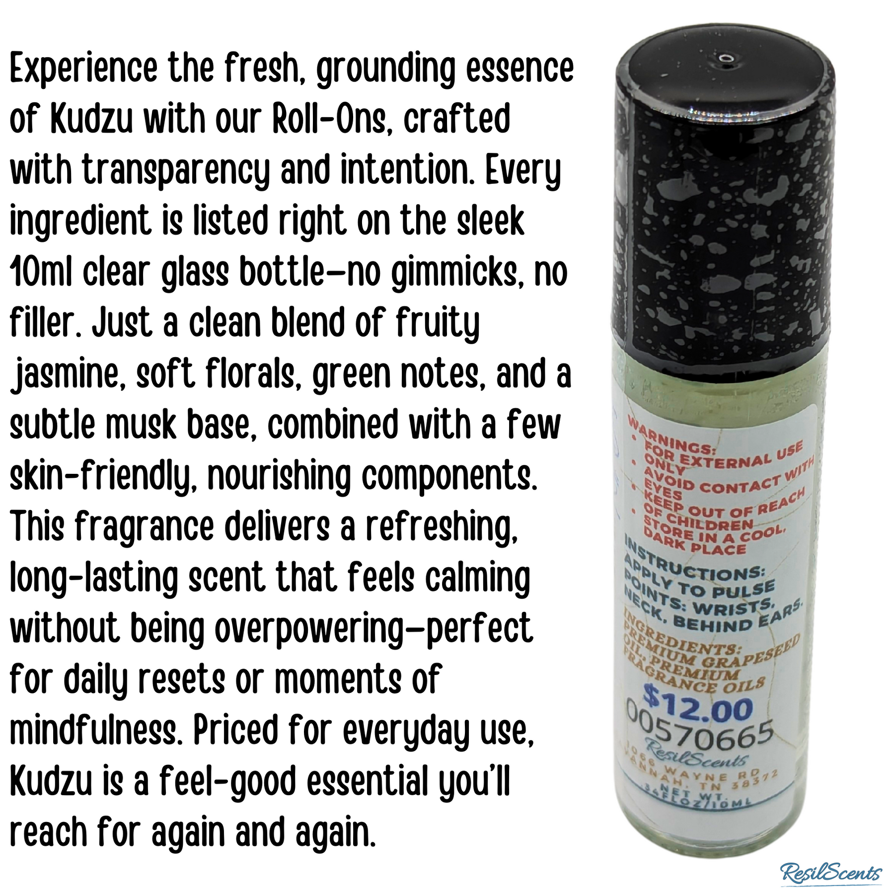 Kudzu Roll-On Oil – Fresh, Floral & Grounding | ResilScents™