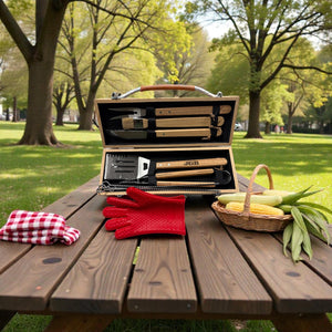 Personalized BBQ 11 piece set by Jayman’s Creations, Southern food gift main product photo