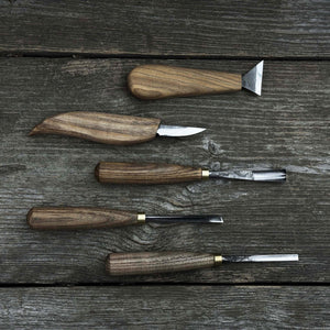 5-Piece Wood Carving Tool Set – Carving Knives, Chisels & Gouges