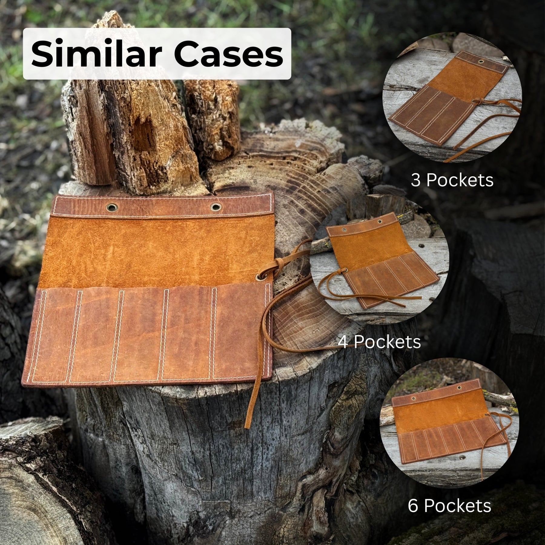 5 Pocket Leather Chisel Roll