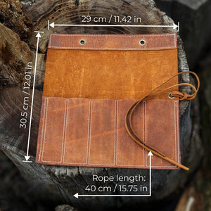 5 Pocket Leather Chisel Roll