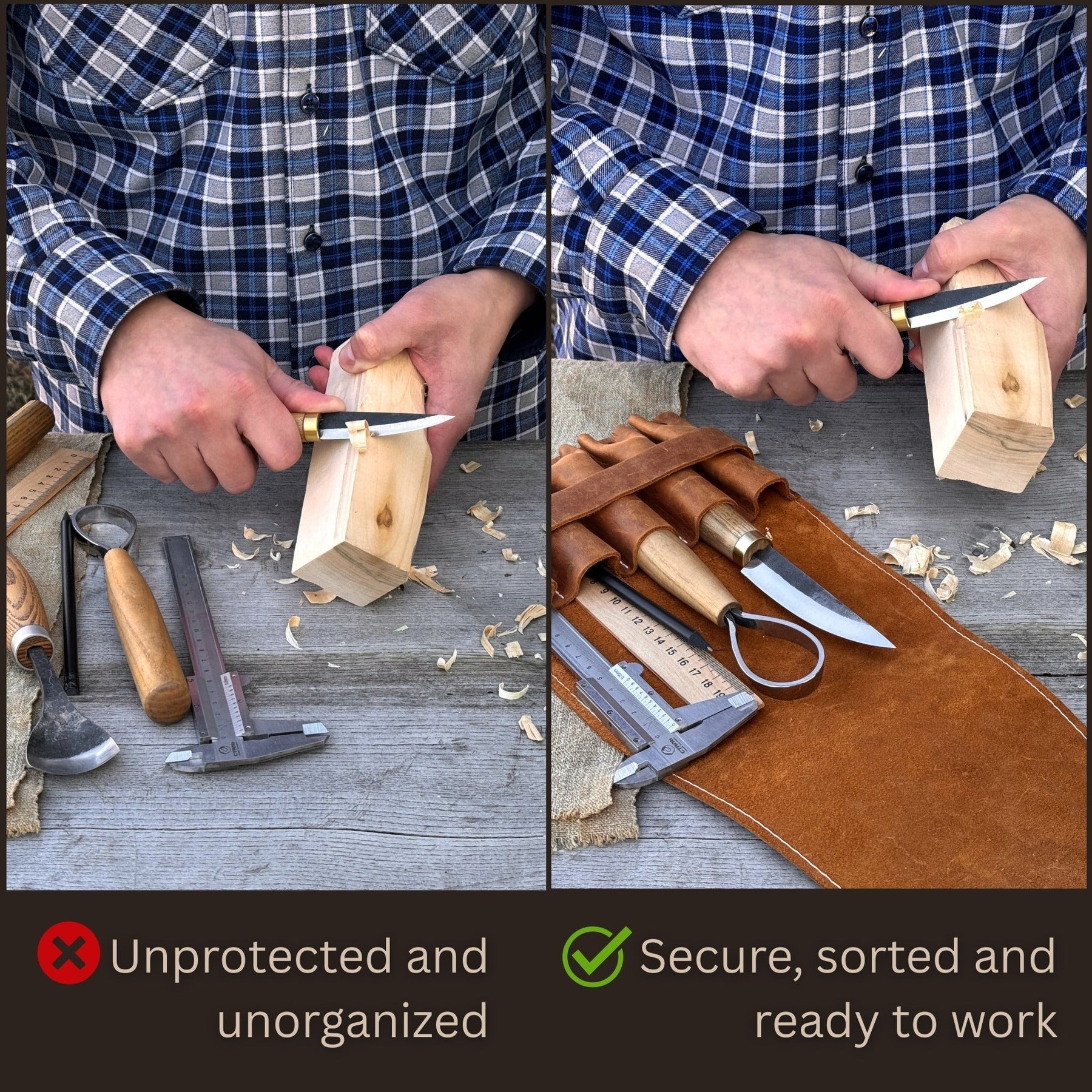 5-Pocket Leather Tool Case