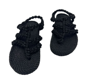 505 - Black handmade rope sandals by Nomadic State of Mind