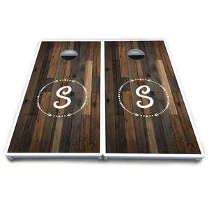 Wood Wreath Letter Cornhole Boards - All Weather Series
