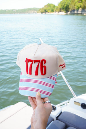 1776 Blue and Red Stripe Hat