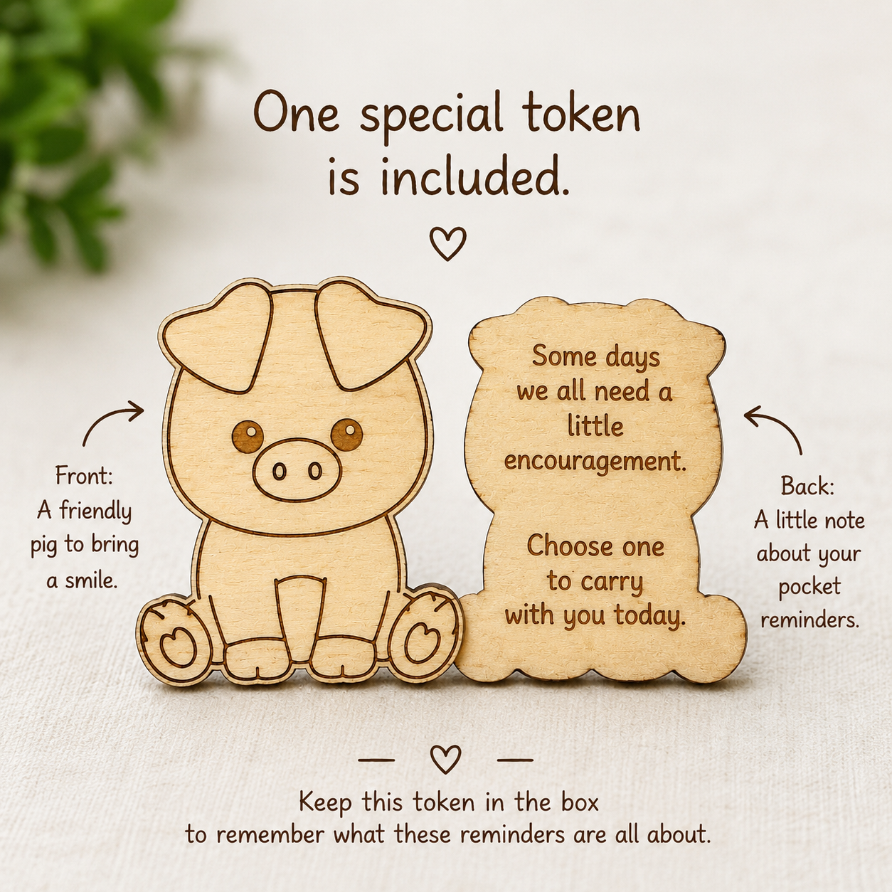 Personalized Wood Pocket Reminders, Custom Engraved Box, Handwriting Keepsake, Back to School Gift