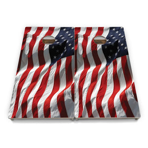 Rustic & Wavy Flag Collection Cornhole Boards – Tournament Series
