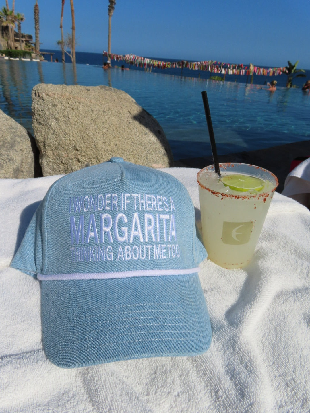 I Wonder If There's A Margarita Thinking About Me Too - Denim Hat
