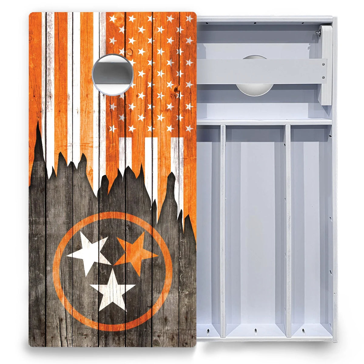 TN/USA Orange Flag Cornhole Boards - All Weather Series