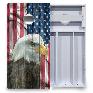 Faded Eagle Flag Cornhole Boards - All Weather Series