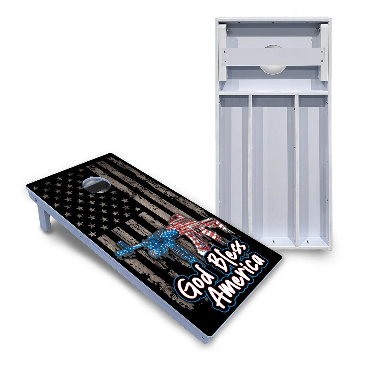 God Bless America Cornhole Boards - All Weather Series