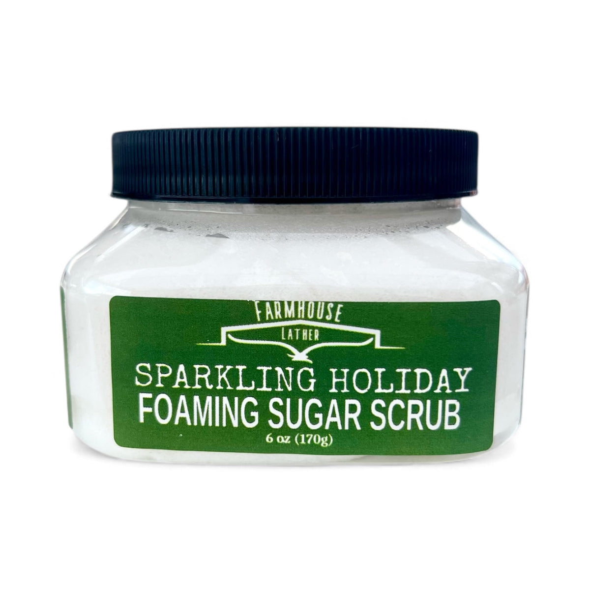 Sparkling Holiday foaming sugar scrub by Farmhouse Lather