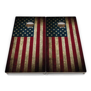 Rustic & Wavy Flag Collection Cornhole Boards – Tournament Series