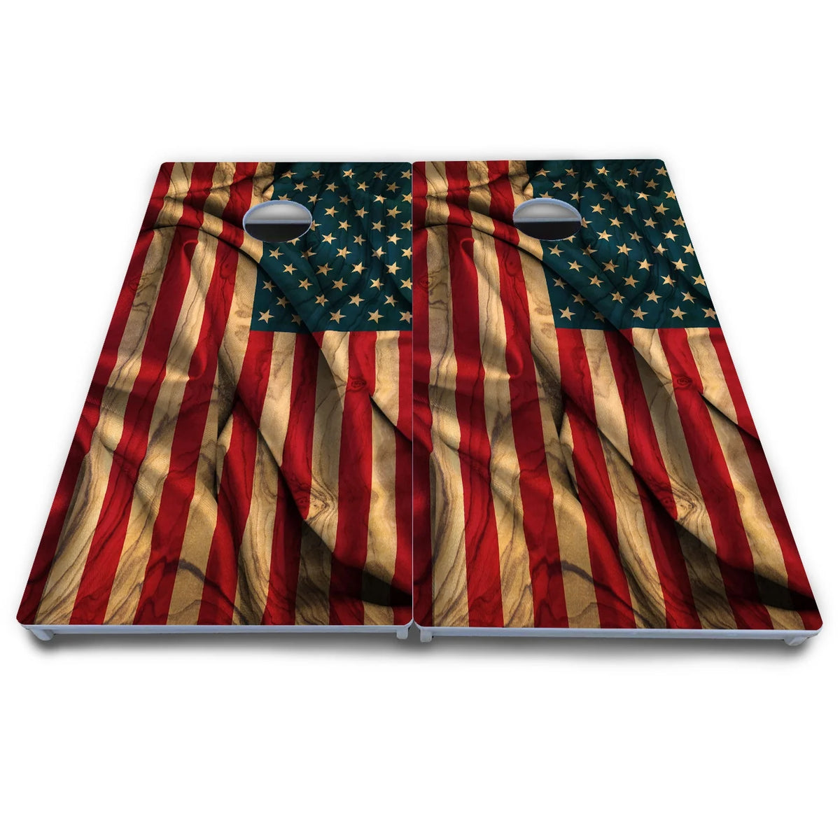 USA Wood Flag Color Cornhole Boards - All Weather Series