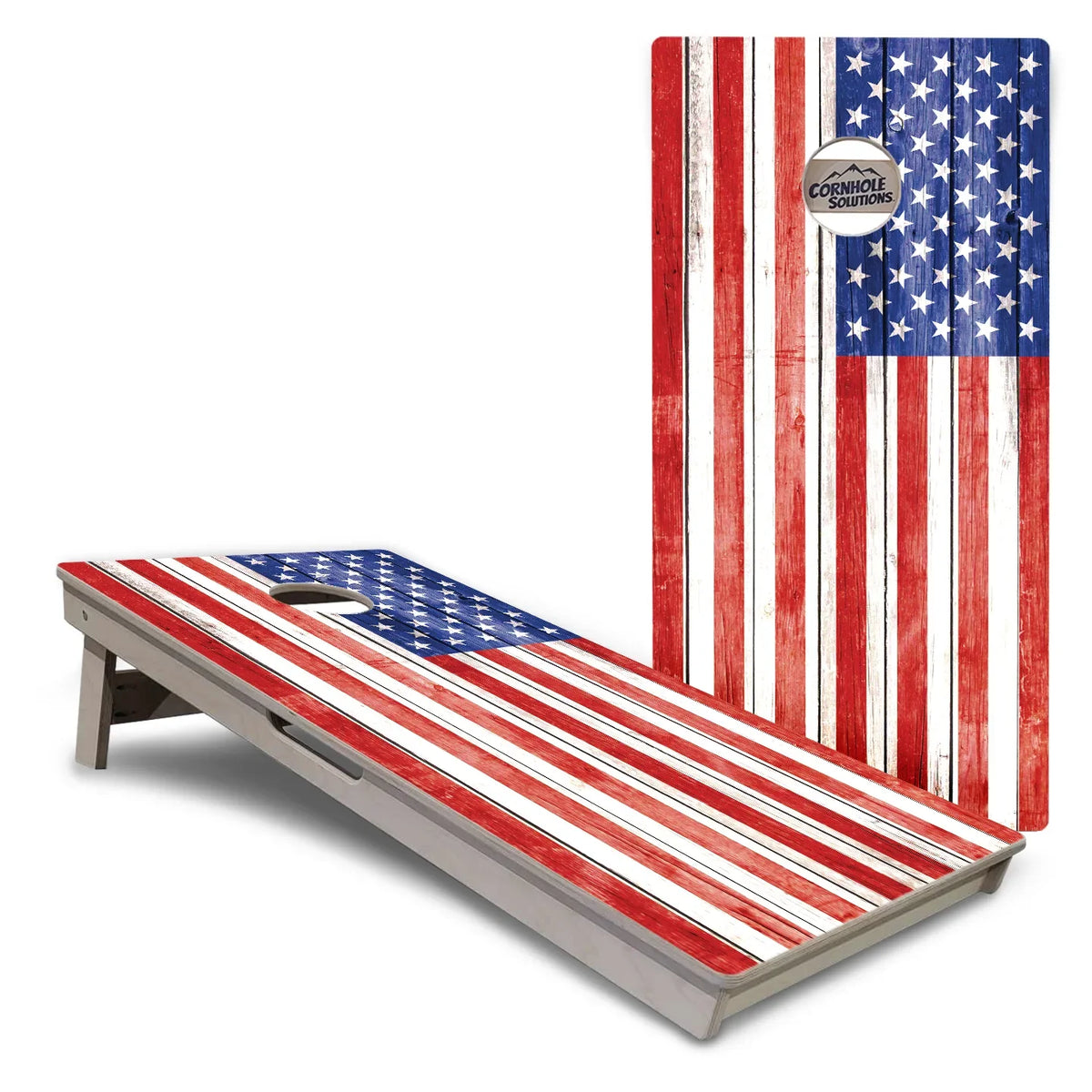 Whitewash Flag Cornhole Boards – Tournament Series