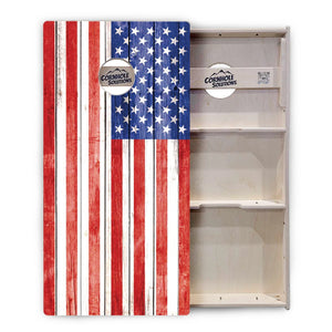 Whitewash Flag Cornhole Boards – Tournament Series