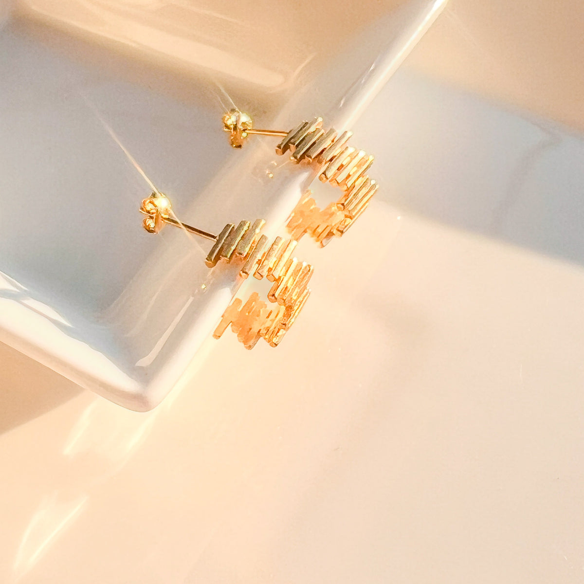 Kira Huggies | Gold Vermeil by Ke Bella, additional product image 4