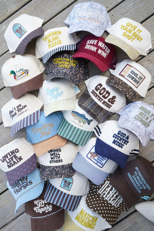 Save Water Drink Wine - Maroon Corduroy Trucker Hat