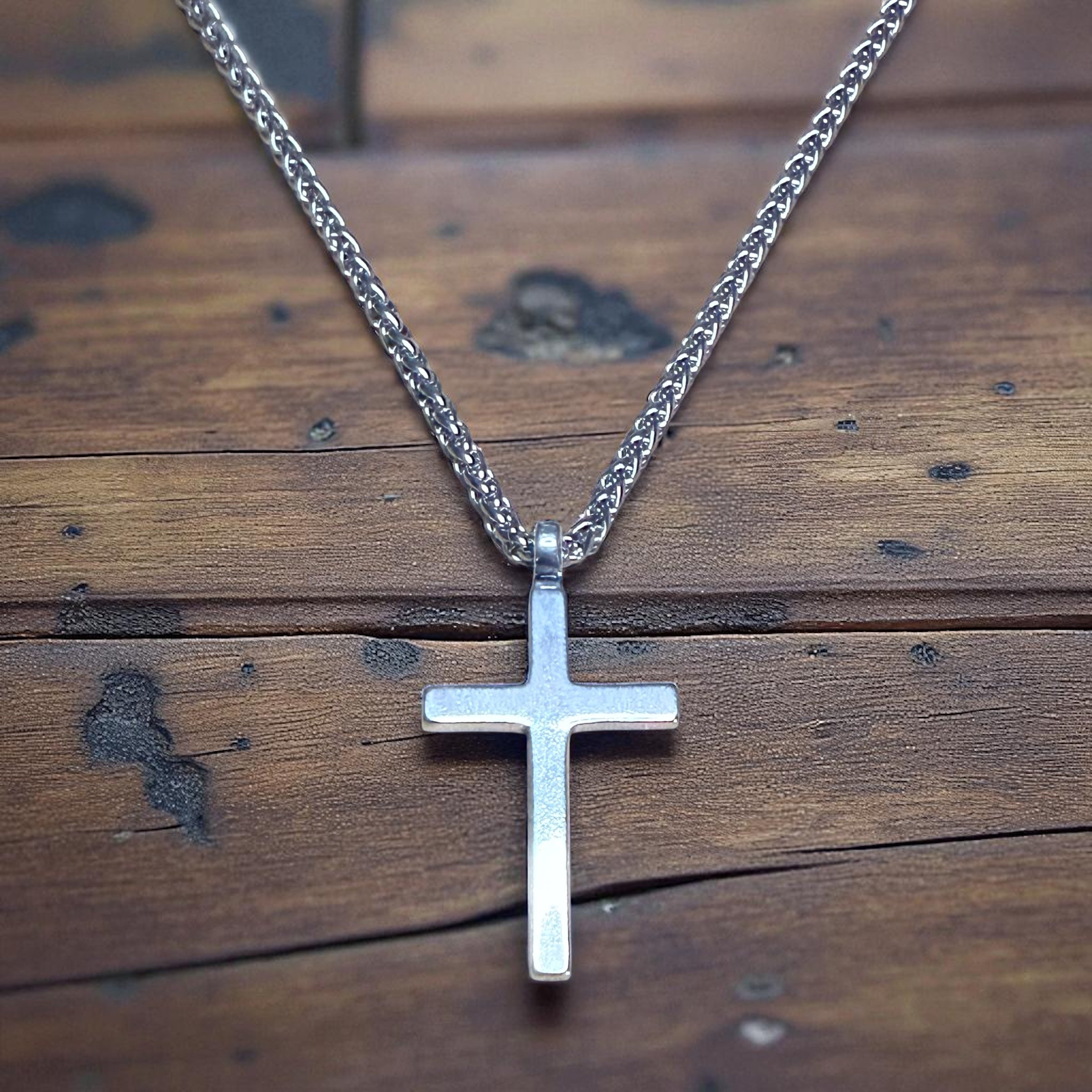 FAITH Classic Cross Necklace - Sterling Silver by Forged By Fire — view 1 of 14