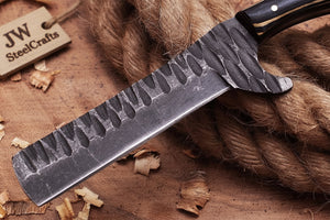 Ranchero Damascus Tanto Bull Cutter by JW SteelCrafts, alternate view 5