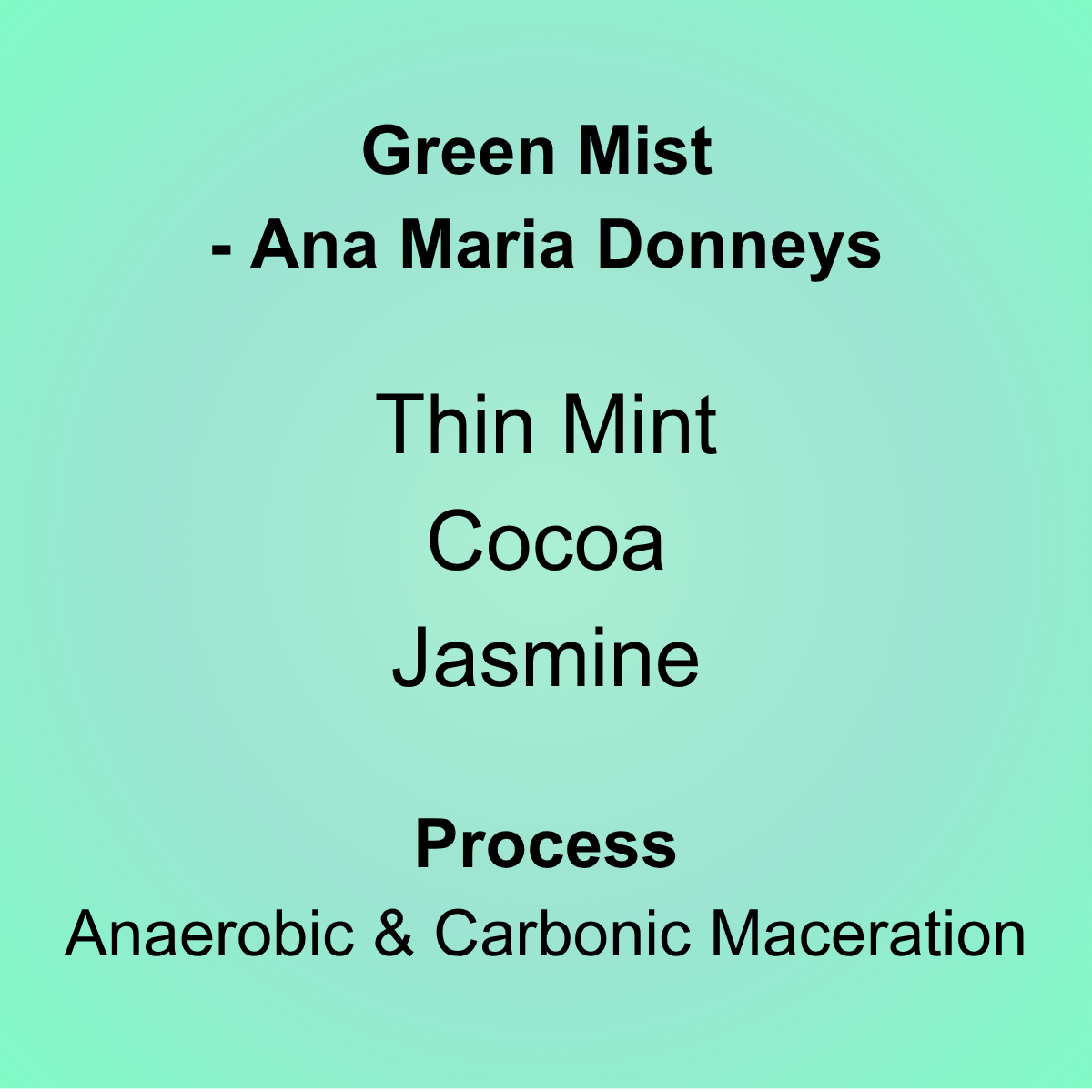 Haiku Brew Green Mist Caturra coffee from Ana Maria Donneys