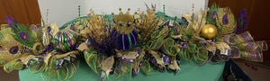 Mardi Gras Garland | Purple, Green & Gold Mantel Decor handmade by Bouge Creations