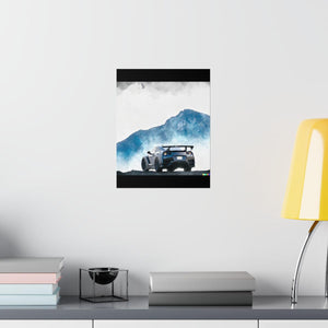 Nissan GTR water color Matte Vertical Posters