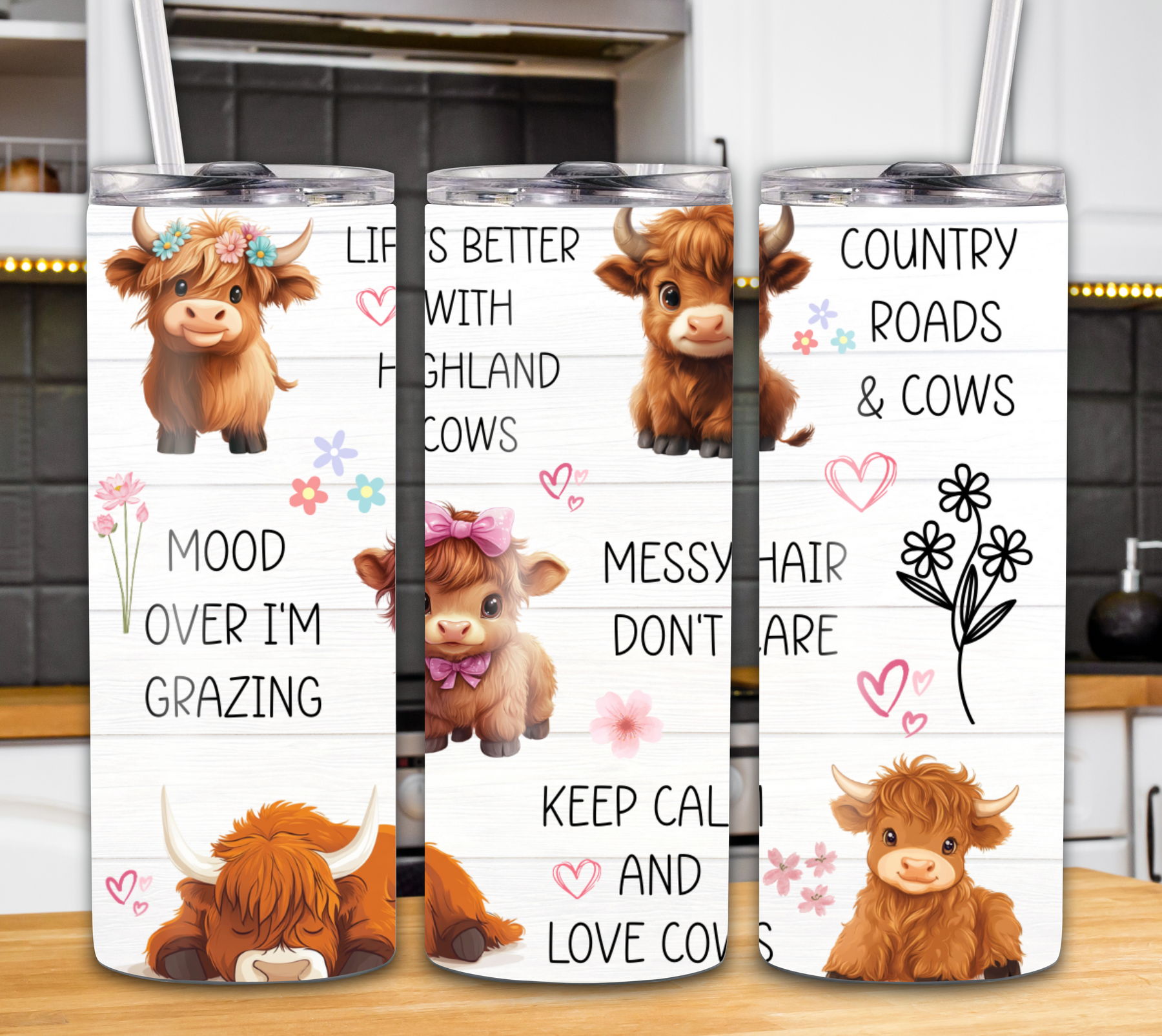 "Life's Better With Highland Cows" 20oz Tumbler