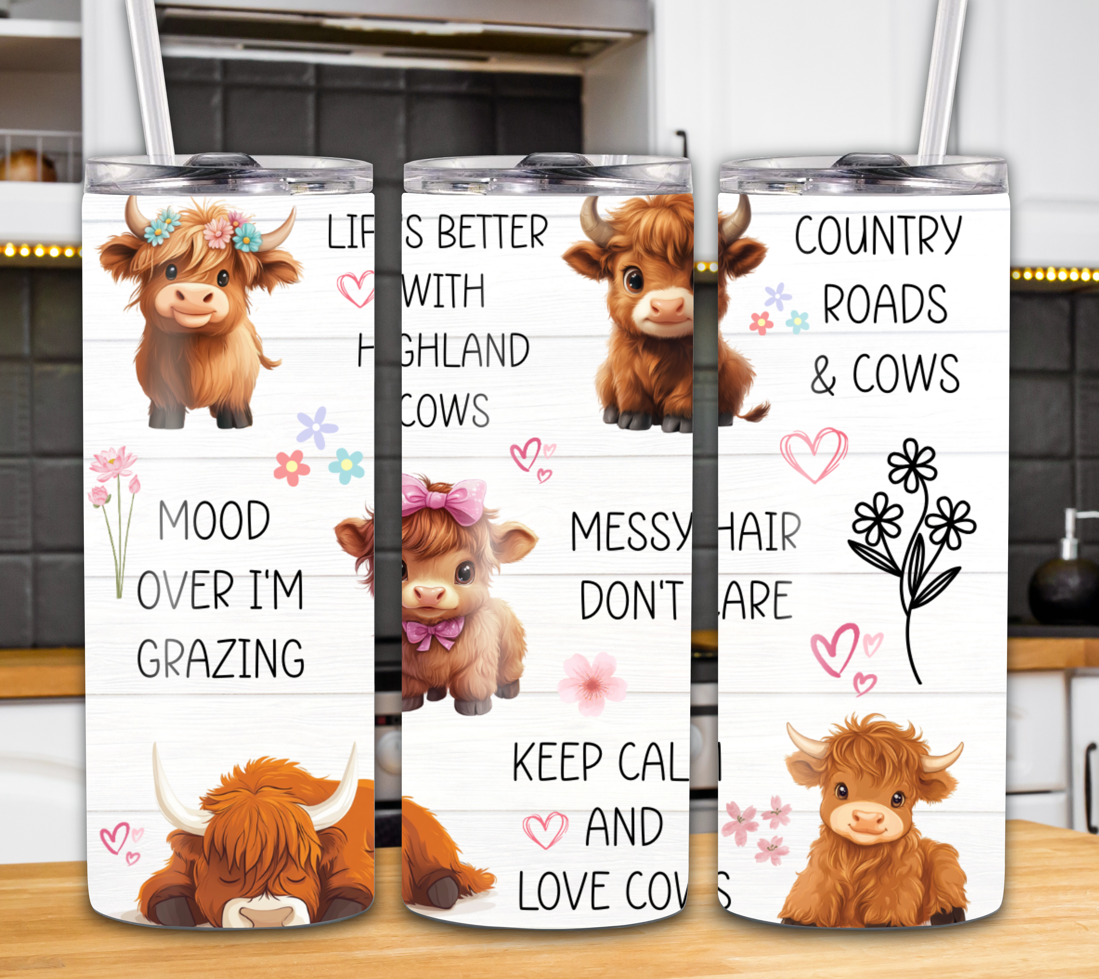 "Life's Better With Highland Cows" 20oz Tumbler