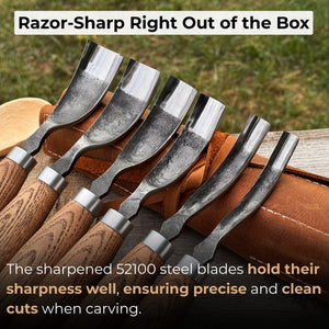 6-Piece Long Bent Gouge Set
