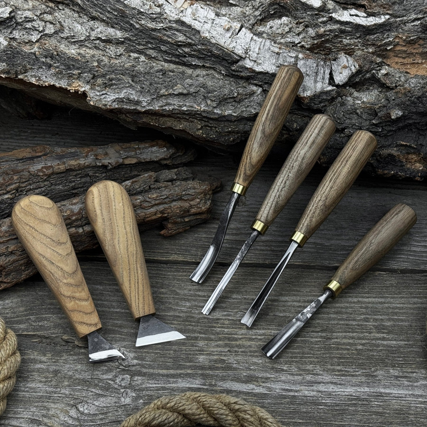 6-Piece Wood Carving Tool Set – Knives, Gouges & Chisels for Detail Work