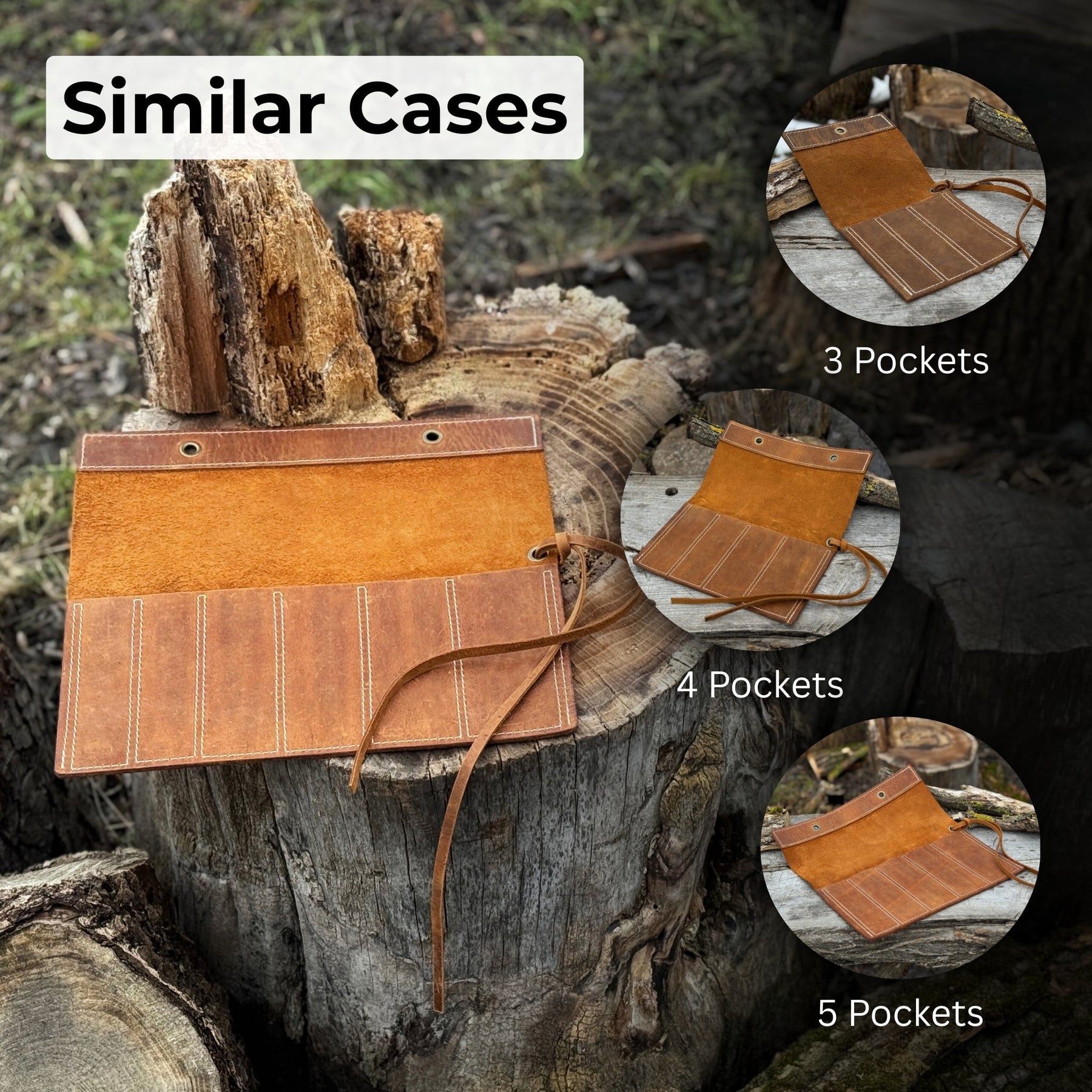 6 Pocket Leather Chisel Roll