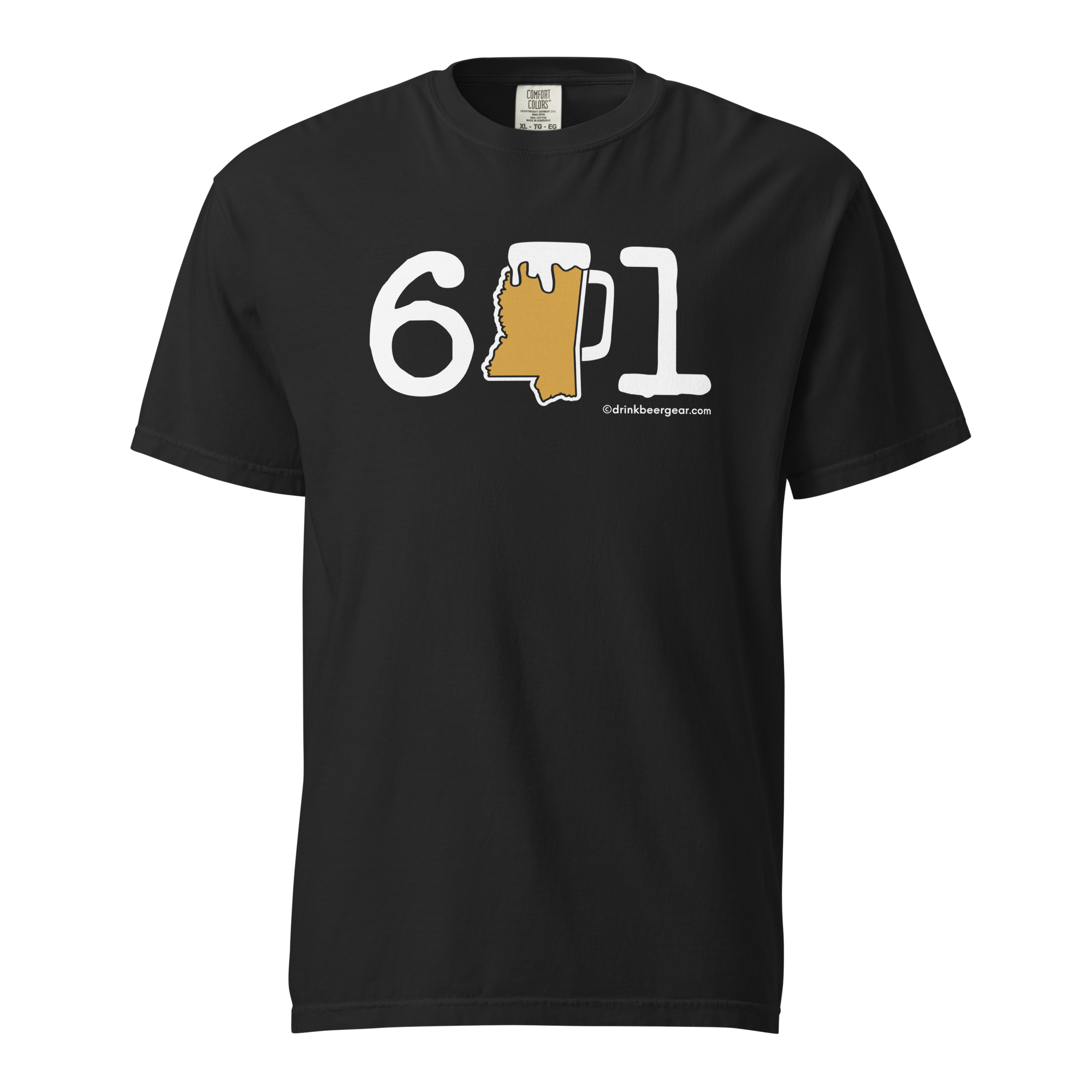 601 Mississippi Beer Mug Tee - COMFORT COLORS BRAND TEE Drink Beer Gear