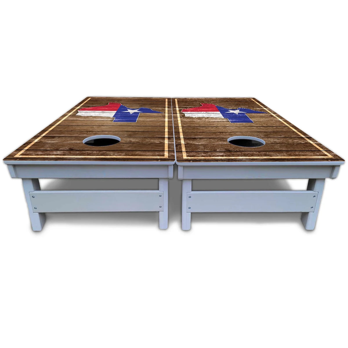 Texas Wood Slats Cornhole Boards - All Weather Series
