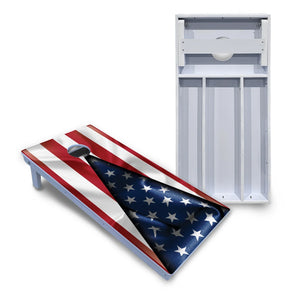 American Flag Triangle Cornhole Boards - All Weather Series