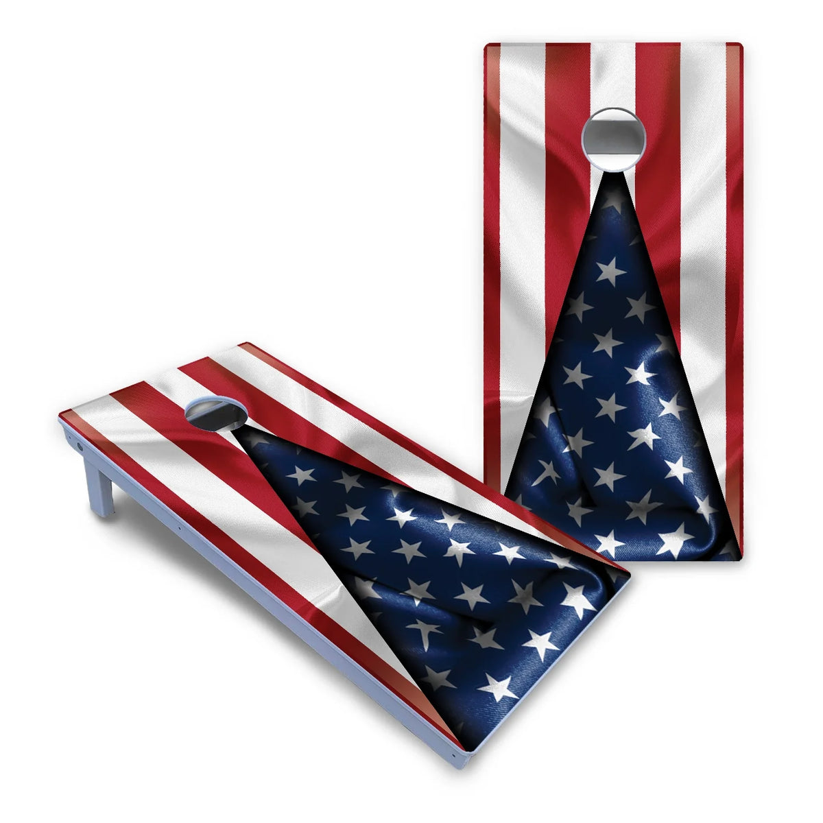 American Flag Triangle Cornhole Boards - All Weather Series