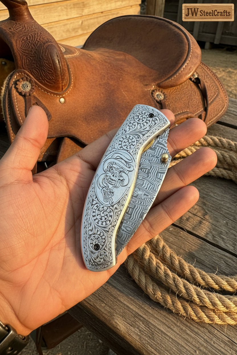 Obsidian Mosaic Folder Knife product detail, view 5