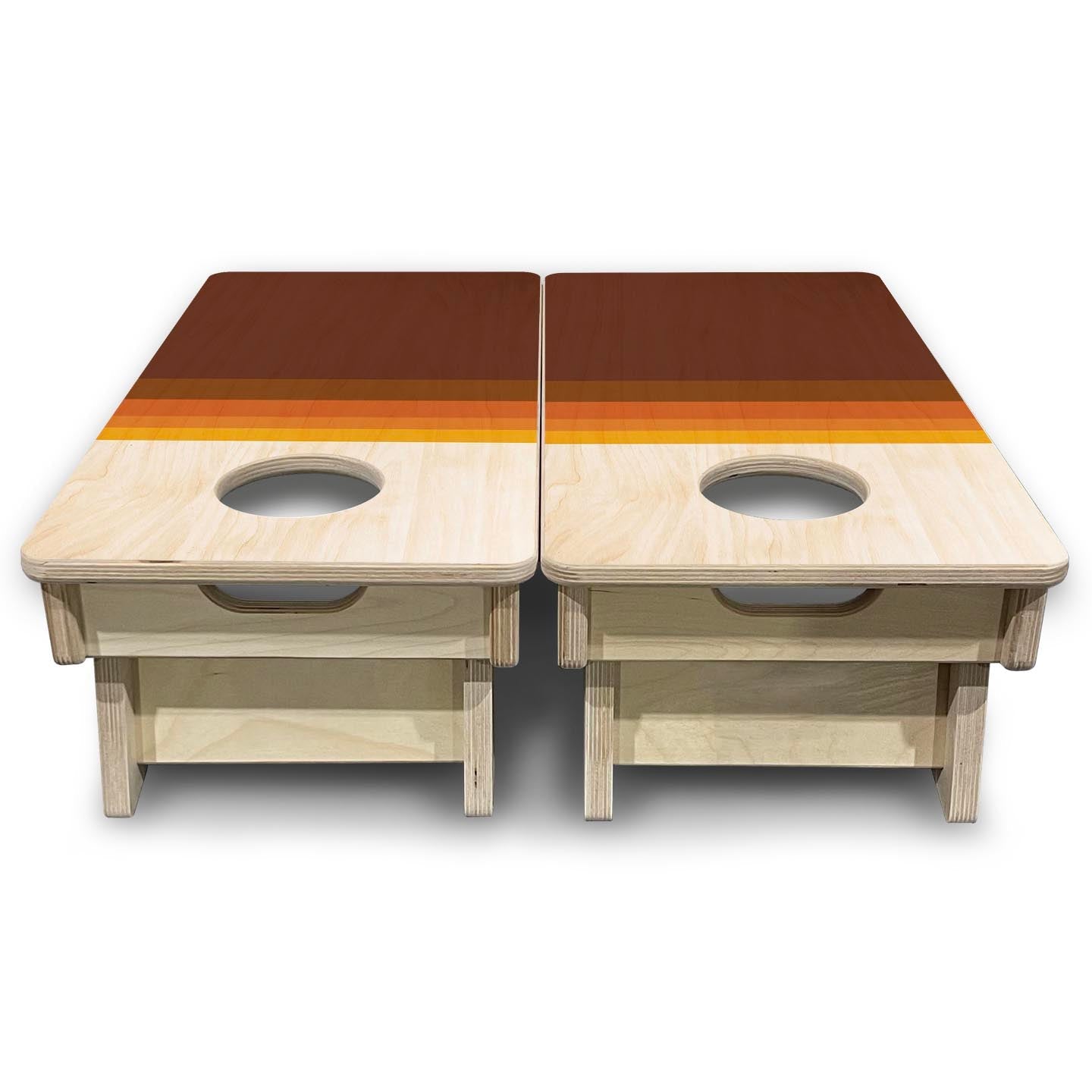 Retro Gradient - Mini or Vacation Size Cornhole Boards by Cornhole Solutions, custom cornhole board detail photo 4