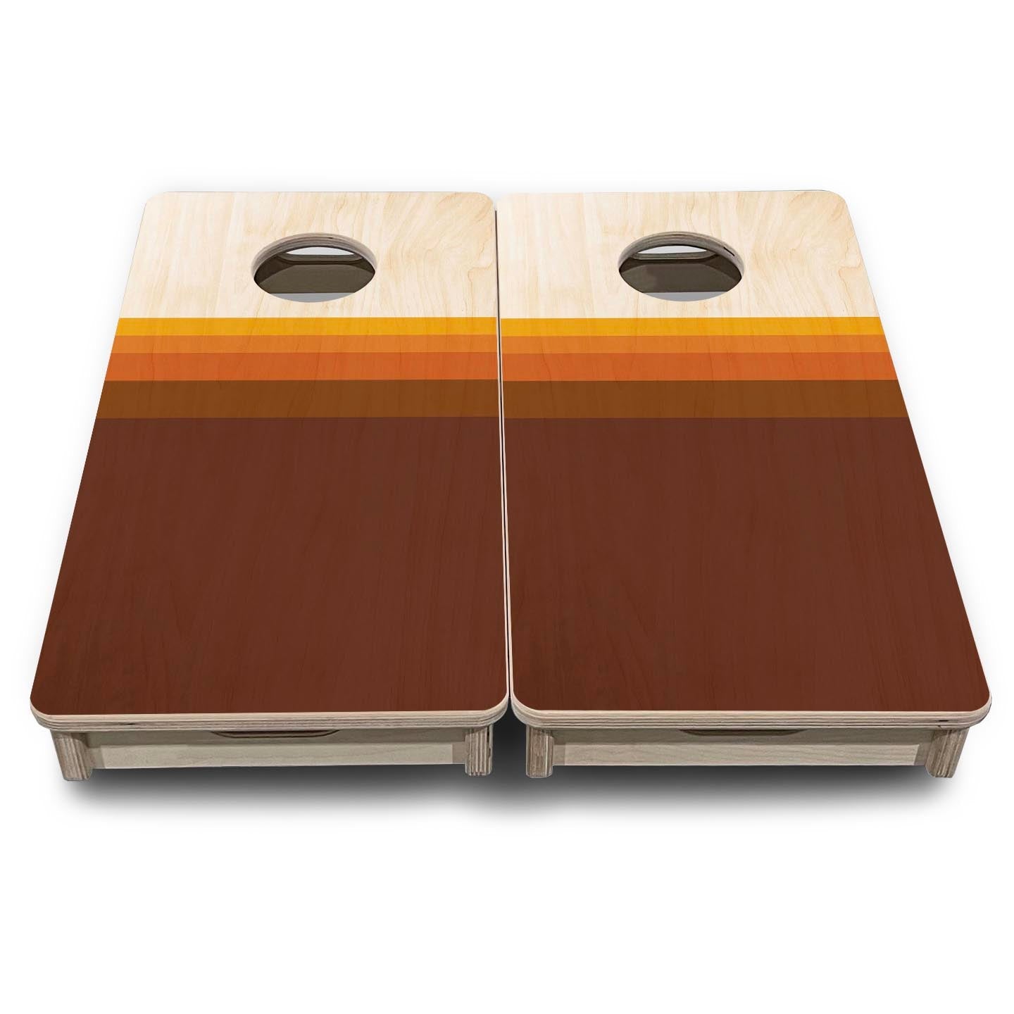 Retro Gradient - Mini or Vacation Size Cornhole Boards by Cornhole Solutions, custom cornhole board detail photo 2