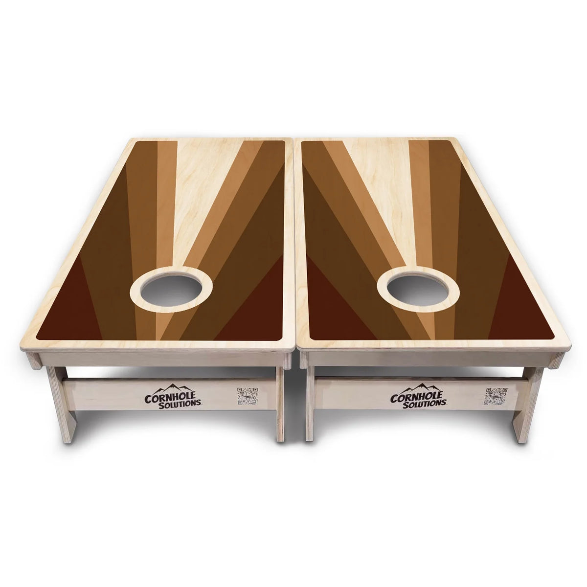Retro Wood Triangle Cornhole Boards – Tournament Series