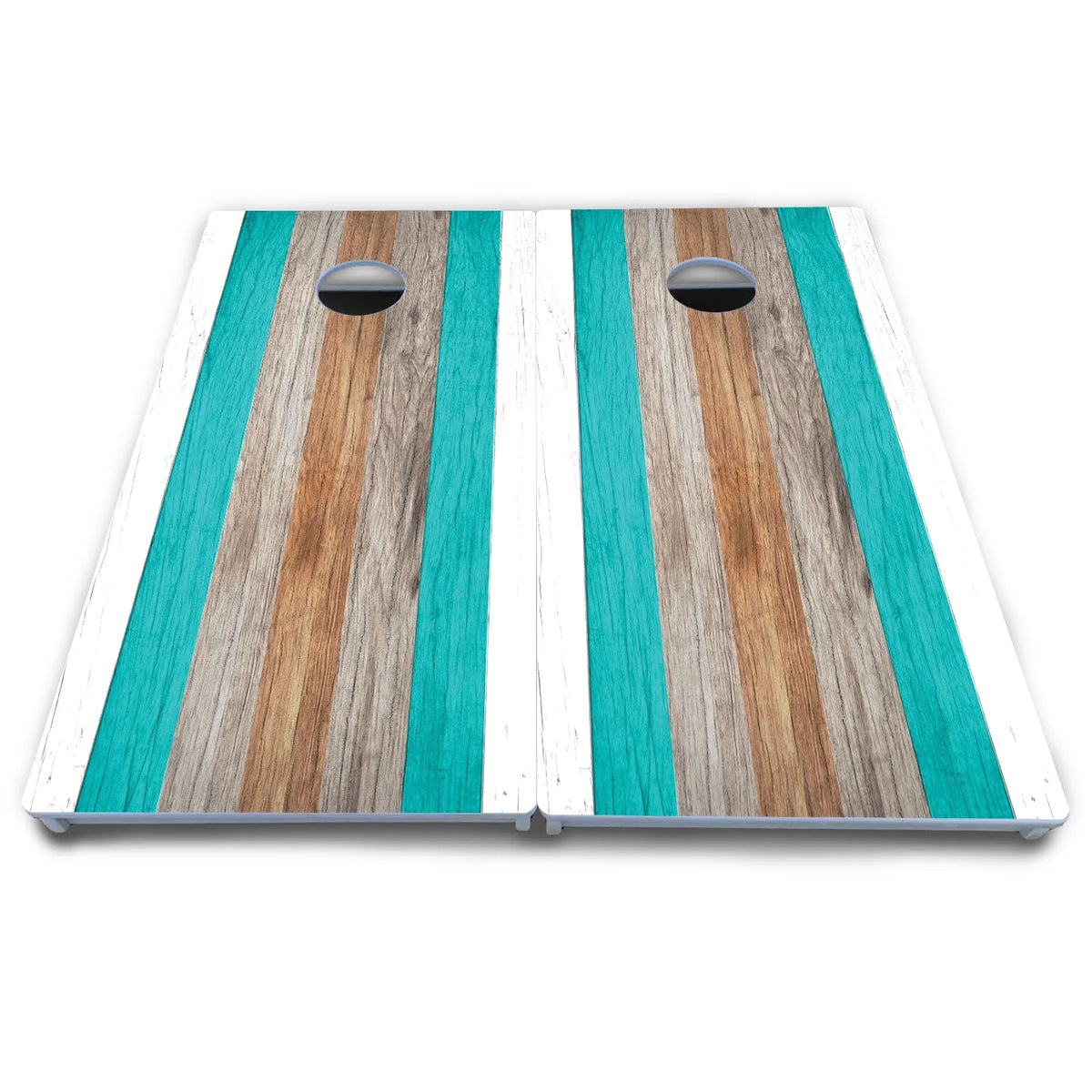 Beach Stripe Cornhole Boards - All Weather Series