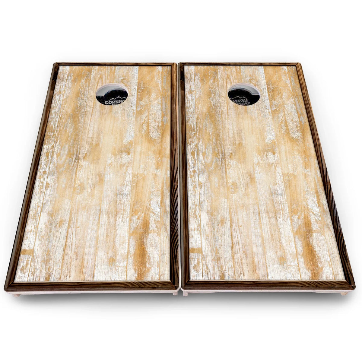 Woodgrain Stripe Cornhole Boards – Pro Lite or Pro Elite