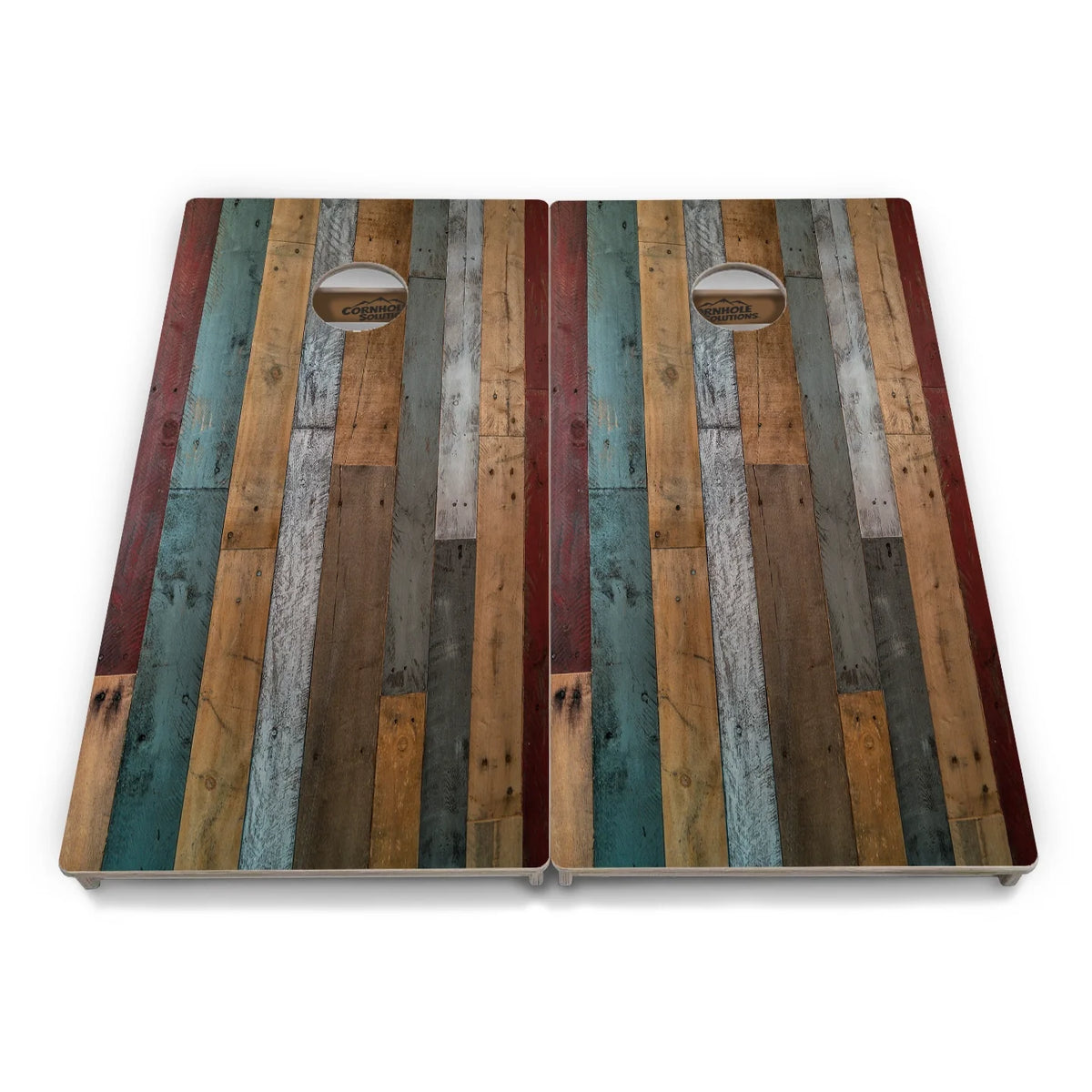 Metallic Wood Planks Cornhole Boards – Tournament Series