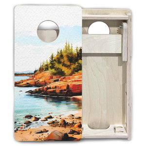 Acadia - Mini or Vacation Size Boards by Cornhole Solutions, custom cornhole board detail photo 6