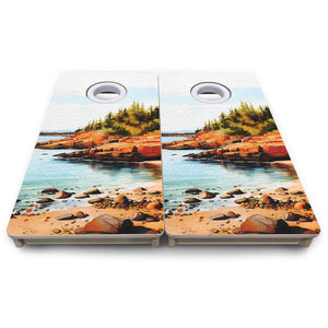 Acadia - Mini or Vacation Size Boards by Cornhole Solutions, custom cornhole board detail photo 8